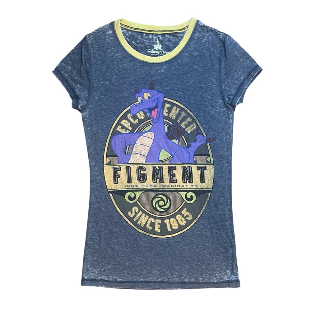Disney Parks Womens T-Shirt FIGMENT Small Disney World Land Bound Purple Dragon